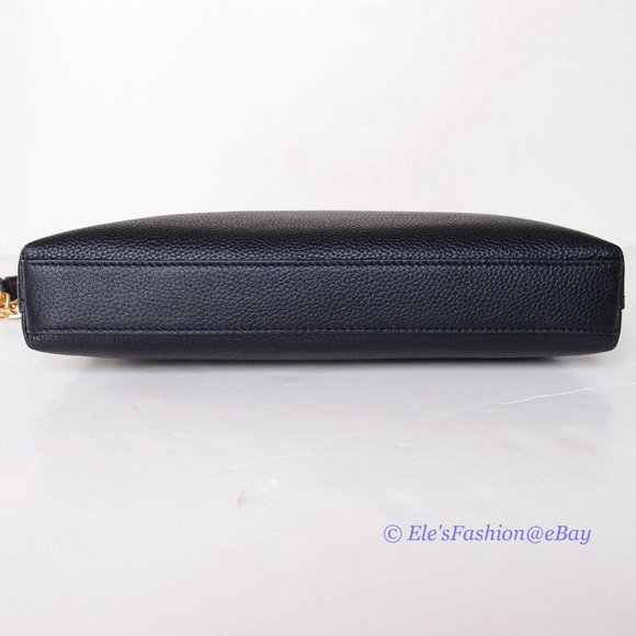 ❤️ NWT Tory Burch Carson Swingpack Chain Leather Shoulder Bag BLACK AUTHENTIC - Picture 11 of 15